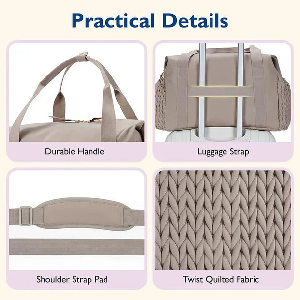 Ultimate Waterproof Diaper Tote Pacifier Pocket Travel Ready