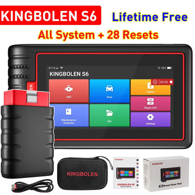 KINGBOLEN S6 OBD Automotive Scanner Bluetooth All System Car Diagnostic Tools 28 Resets IMMO/BMS/TPMS/ABS Bleeding Lifetime Free - My Variety Superstore 25