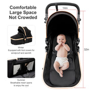 High quality newborn Lightweight  Baby Stroller  Folding Cart  Comfort Baby Stroller 3 in 1 Child Safety Seat With ISOfix - My Variety Superstore 25