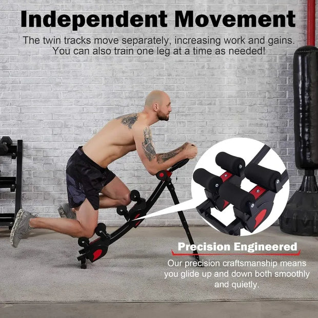 Zelus Ab Machine for Home Gym Core Strength Training Equipment Ab Crunch Coaster with Four Intensities