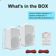 Herdio 3.5 Inch 2PCS Passive Outdoor Speakers Wired Waterproof 200W 3 Way Premium Mountable Wall Speakers With Superior Sound - My Variety Superstore 25