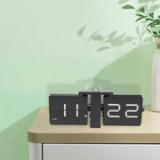 Retro Flip Clock Digital Display Battery Operated Wall and Tabletop Flip Clock Large Black Vintage Style Clock 12 Hour AM PM - My Variety Superstore 25