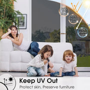 Window Privacy Film Daytime One Way Mirror Tint UV Heat Control Static Cling Glass Door Covering Film