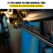 VEVOR Inner Tie Rod Tool Kit 12 Pieces Tie Rod Removal Tool Set with Crowfoot Adapters