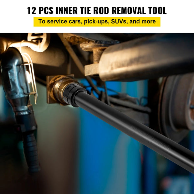 VEVOR Inner Tie Rod Tool Kit 12 Pieces Tie Rod Removal Tool Set with Crowfoot Adapters