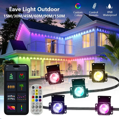 Stunning Smart RGBIC LED String Lights IP67 App Control Glow
