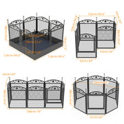 8 Panels DIY Heavy Duty Dog Playpen Pen Outdoor Indoor Dog Puppy Metal Fence with Waterproof Fertility Pad for Whelping,Training - My Variety Superstore 25