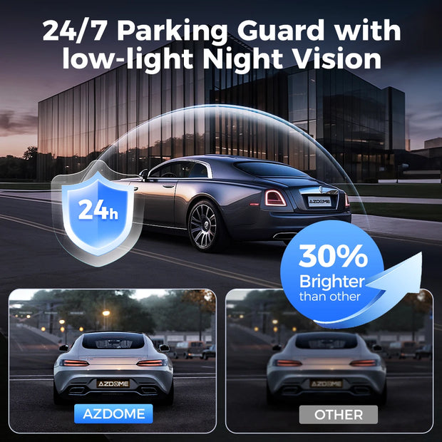 AZDOME 4 Channel Dash Cam 360 Degree View Car DVR 5G WiFi Dash Camera 2K Plus 3 1080P Built in 128GB eMMC 24 Hour Parking - My Variety Superstore 25