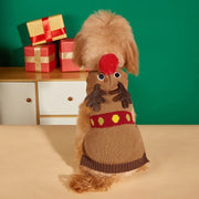 Cozy Pet Sweater Gingerbread Antler Hoodie With Belt Warmth