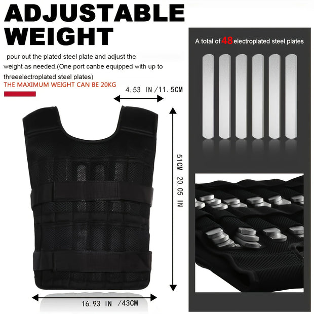 Adjustable Weight Vest Ankle Weights Wrist Weights Gym Running Weights Strength Training Equipment Fitness Tool