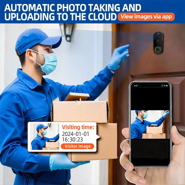 Kangaroo Smart Camera Doorbell+Chime, APP for Remote Notification and Photo Reception, WiFi Required, Battery Powered - My Variety Superstore 25
