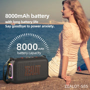 Zealot S85 50W 3D Portable Bluetooth Speaker Dual Diaphragm IPX6 Waterproof Outdoor Strap Speaker - My Variety Superstore 25