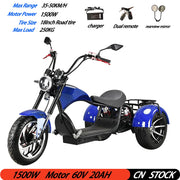 Adult Electric 3 Wheel Scooter 2000W Motor Max Speed 35-45KM/H Max Load 250KG 18 Inch Off road Fat Tire Electric Scooter - My Variety Superstore 25