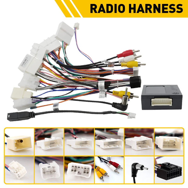 For Toyota AMP Car Stereo Radio Power Harness Cable Wire Adapter Kit JBL AMP Car Android Player Radio Connector - My Variety Superstore 25