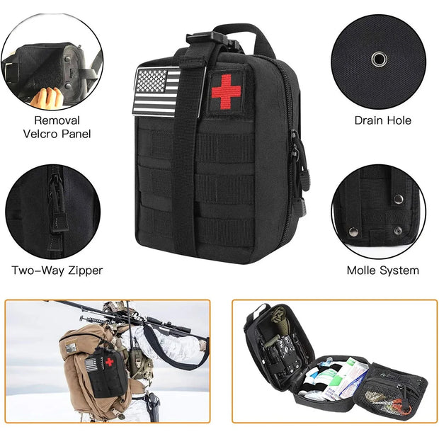 142PCS Outdoor Survival Kit – Multifunctional Emergency, Self-Defense & First Aid