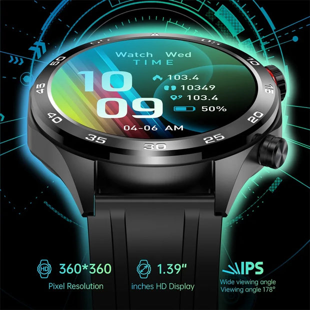 AI Voice Smartwatch With Flashlight Illumination And 500mAh Ultra Long Battery Life For Fitness Tracking