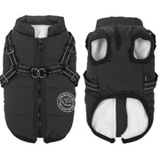 Cozy Waterproof Dog Jacket With Harness Keeps Dogs Warm