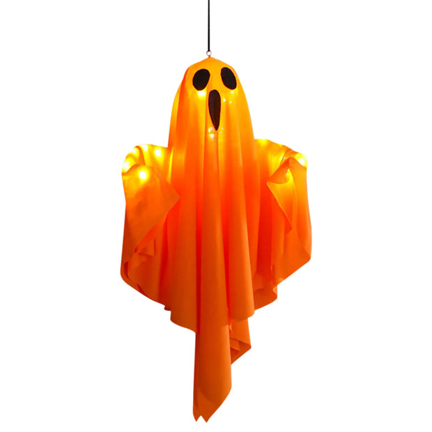 Spooky Light Up Ghost Hanging Decoration Creates Glow