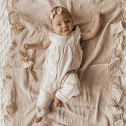 Ruffled Muslin Baby Swaddle Blankets, Organic Cotton, Soft Newborn Infant Bedding & Accessories