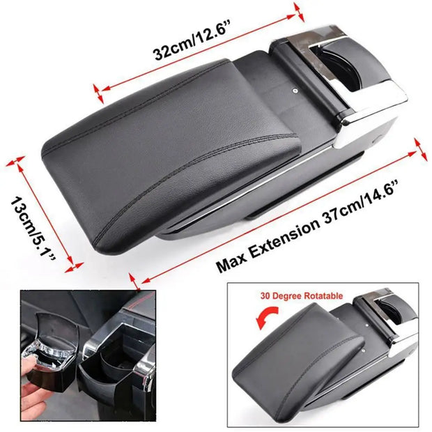 For Nissan Versa Tiida Latio 2007 to 2012 Center Console Container Armrest Storage Box