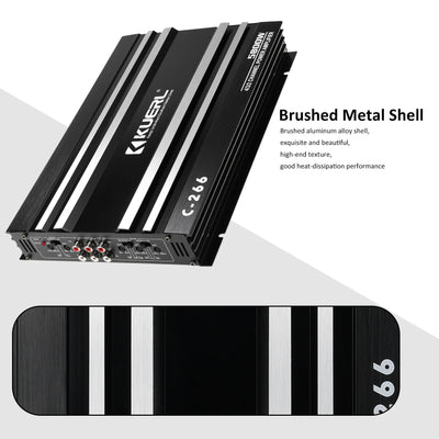 Aluminum Alloy Car Audio Power Amplifier High Power 4 Channel 5800 Watt Amp 12 Volt Ultra Thin Four Way Class AB Amplifier - My Variety Superstore 25