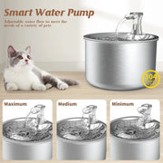 2L fully stainless steel pet water dispenser Automatic cat water fountain with optional sensor  and heater - My Variety Superstore 25