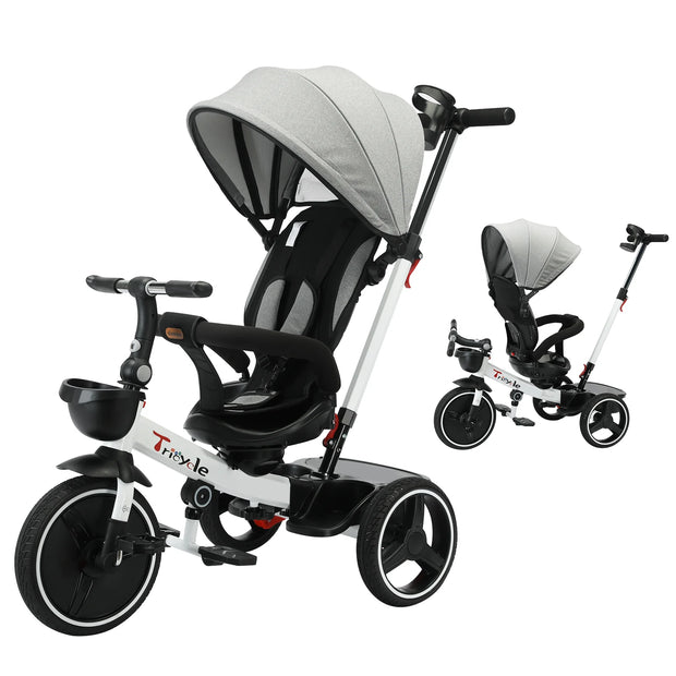 Ubravoo 5-in-1 Baby Tricycle Stroller – Adjustable Canopy, Recline Seat, for Ages 1–5