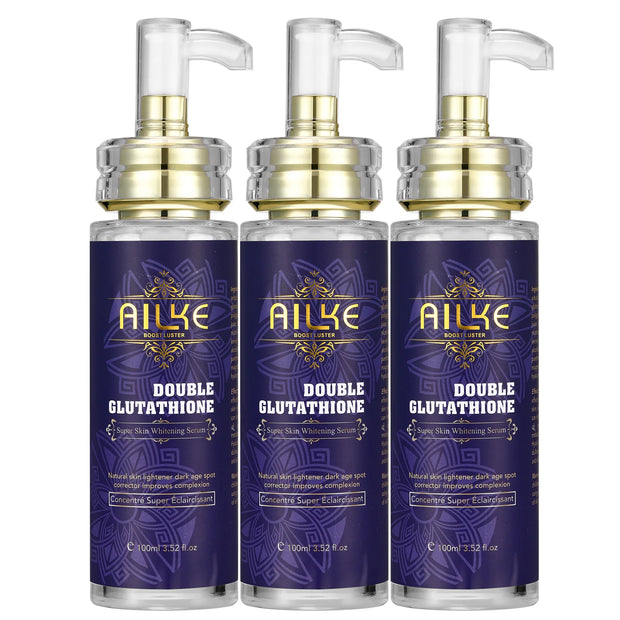 AILKE Skin Whitening Set With Double Glutathione Moisturizing Dark Spot Removal Hyperpigmentation Treatment