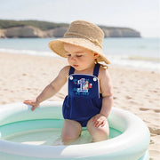 Patriotic Stars and Stripes  for Newborns Adorable Jumpsuit with USA Flag Design Sleeveless Romper for Baby Boys Girls - My Variety Superstore 25
