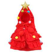 Festive Cat Christmas Outfit Star Pompom Cape Delights Pets