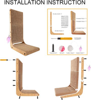 L Shape Cat Scratcher, 23.6 Inch Cat Scratchers for Indoor Cats, Protecting Furniture Cat Scratch Pad, Cardboard Cat Scratching - My Variety Superstore 25