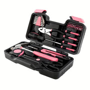 39-Piece All Purpose Household Pink Tool Kit for Girls, Ladies and Women - includes All Essential Tools for Home, Garage, Office and College Dormitory Use - My Variety Superstore 25
