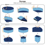 Dog Swimming Pool & Pool Cover Portable Plastic Pool Grooming Tub Bathing Scratch Resistance Pet Pools Bathtub for Large Dogs - My Variety Superstore 25