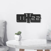 Retro Flip Clock Digital Display Battery Operated Wall and Tabletop Flip Clock Large Black Vintage Style Clock 12 Hour AM PM - My Variety Superstore 25