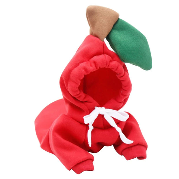 Cozy Fruit Dog Hoodie With Warm Fleece Keeps Pets Toasty