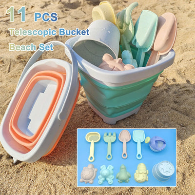 Kids Beach Bucket and Shovel Set, Multifunctional Sand Toys for Outdoor Beach and Park Fun
