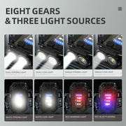 WARSUN Mini LED Flashlight SQ10 – Rechargeable Keychain Torch with Clip for Camping & Emergency