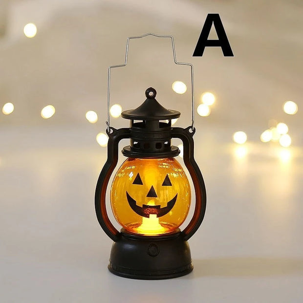 Spooky Halloween LED Pumpkin Lantern Battery Included Glow