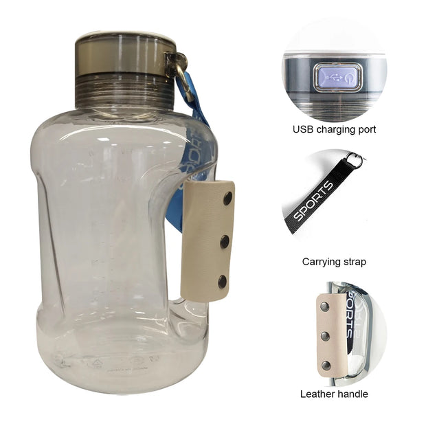 1.5L Hydrogen Water Generator Bottle Large Capacity Ionizer Machine Leakproof Battery Powered Daily Drinking