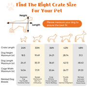 JHK Double Door Folding Metal Wire Dog Cage with Plastic Leak-Proof Pan Tray Extra Large Pet Kennel for Indoor Outdoor Travel - My Variety Superstore 25