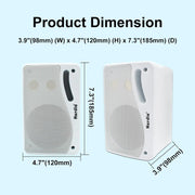 Herdio 3.5 Inch 2PCS Passive Outdoor Speakers Wired Waterproof 200W 3 Way Premium Mountable Wall Speakers With Superior Sound - My Variety Superstore 25