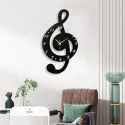Powerful Musical Note Wall Clock Silent Keeps Time Quietly