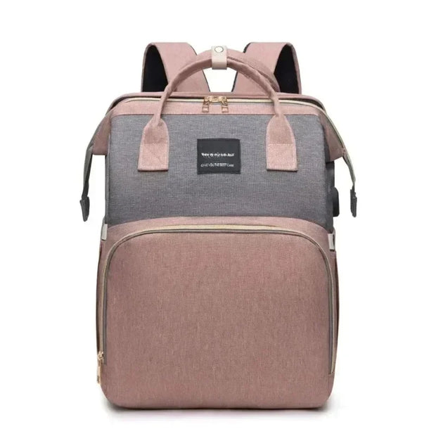 Amazing Mommy Backpack With Folding Crib For Easy Travel
