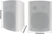Herdio 2PCS Passive Outdoor Speakers 300 Watts 5.25 Inch Waterproof Speakers for Patio and Home Theater Sound System - My Variety Superstore 25