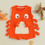 Cute Sleeveless Watermelon Print Romper – Summer Jumpsuit Outfit for Baby Girls & Boys