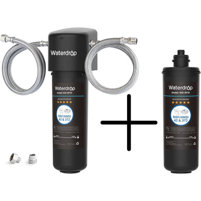 Waterdrop 10UA Under Sink Water Filter System with 1 WD-RF10 Filter Reduces PFAS PFOA PFOS Lead Chlorine Bad Taste and Odor