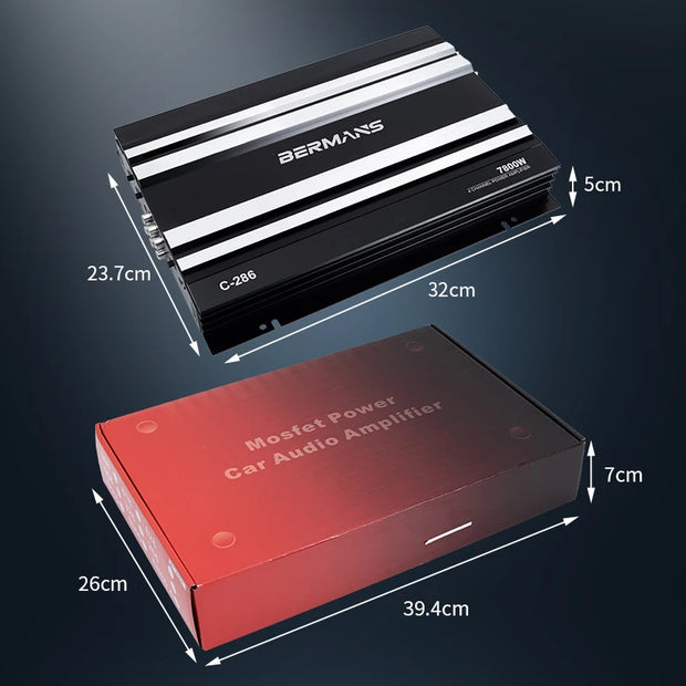 4 Channel Class AB Car Amplifier Max 7800W High Power Stereo Audio Amplifier for Subwoofers and Speakers - My Variety Superstore 25