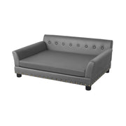 Elevated Dog Bed Sofa Microfiber Leather Cover Luxurious Extra Large Pet Snuggle Lounge Chair with Removable Cushion - My Variety Superstore 25