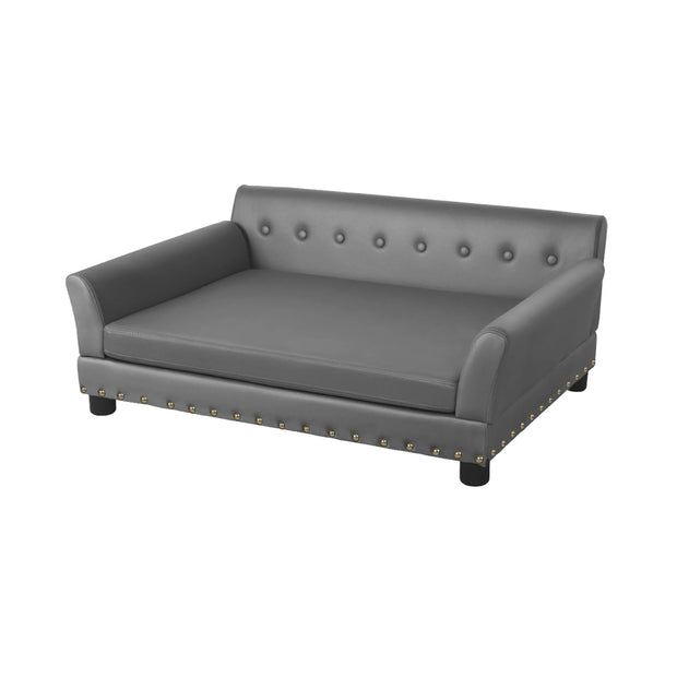 Elevated Dog Bed Sofa Microfiber Leather Cover Luxurious Extra Large Pet Snuggle Lounge Chair with Removable Cushion - My Variety Superstore 25
