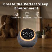 White Noise Sound Machine Alarm Clock with Night Light 25 Soothing Sounds 5W Stereo Speaker Sleep Timer Dimmable Clock - My Variety Superstore 25